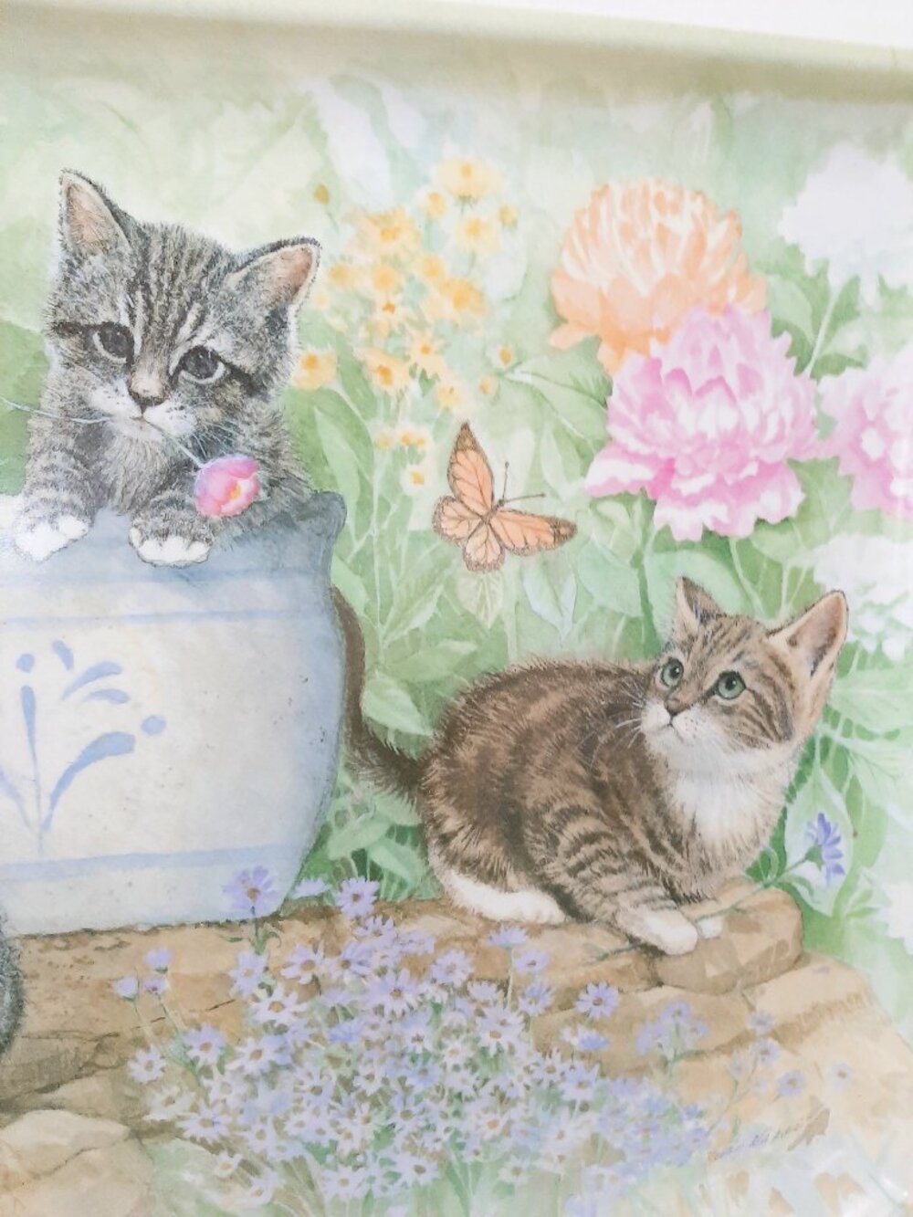 Large Acrylic 1980's made in Italy novelty kitten tray - Picture 3 of 5
